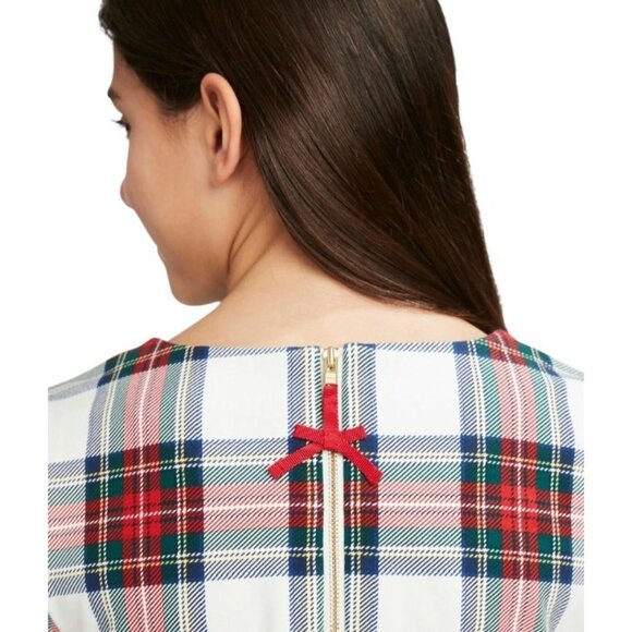 Vineyard Vines Girls Ruffle Sleeve Tartan Plaid Dress S (7–8) Marshmallow - Picture 11 of 13